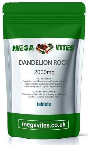 Dandelion Root Tablets 2000mg x 90 - MEGAVITES AMINOLAB