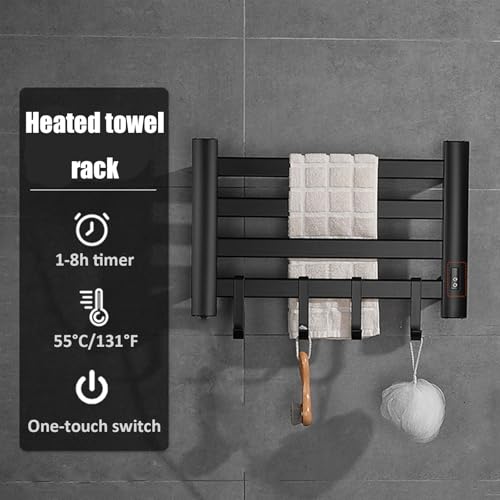 Porte-serviettes chauffant à température constante en aluminium compact