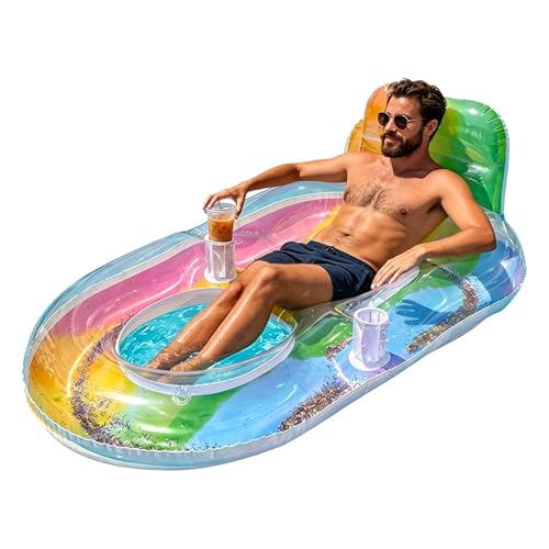 Chaise longue de piscine gonflable adulte pour soulager le dos sur l'eau