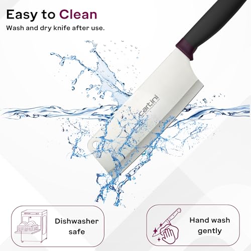 Image of Godrej Locks Cartini Knife I Essential Knife for Kitchen and Hospitality I for Chopping Vegetables & Meat I 12 inch High Grade Stainless Steel, Long Lasting Life I 1 Year Warranty