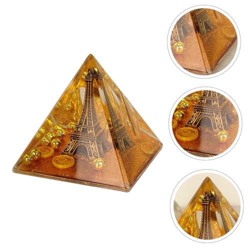 Porte-stylo Tour Eiffel et pyramide citrine, le cadeau de bureau idéal