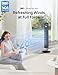 Dreo Tower Fan 42 Inch,Quiet Oscillating Bladeless Fan with Remote, 6 Speeds, 4 Modes, LED Display, 12H Timer, Black Floor Standing Fan Powerful for Indoor Home Bedroom Office Room
