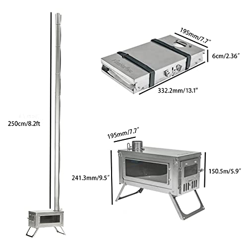 Carpa Firehiking para 1-2 personas con estufa plegable miniatura 7