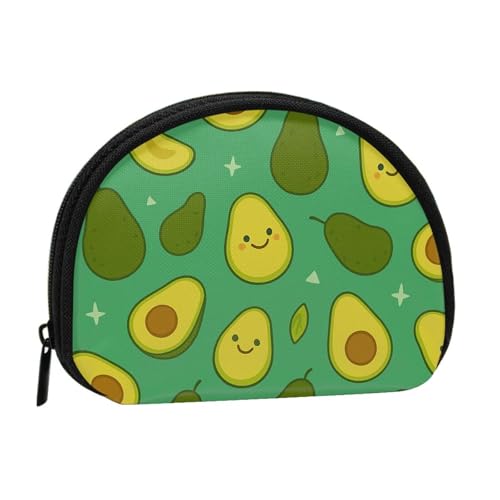 Portable Coin Purse Kawaii Avocados Mini Zippered Money Pouch Card Holder