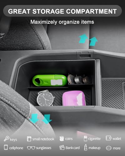 CDEFG Kompatibel mit Kia EV3 2025 2026 Mittelkonsole Armlehne Aufbewahrungsbox Handschuhfach Auto Center Console Organizer Tray EV3 GT Line Zubehör