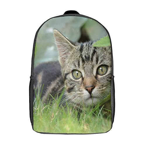 Sac à dos d'école chat 17 pouces de grande capacité pour enfant et voyage