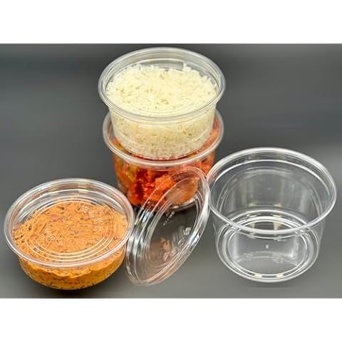 HOT BARGAINS 100 Pack 16oz Food Containers Cover
