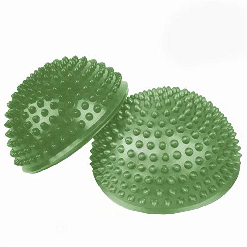 NOBRAND Foam roller for muscles deep tissue Yoga reflexology ball fitness semi-circle foot massage balance bowl ball sense training ball children dance (Color : Green)