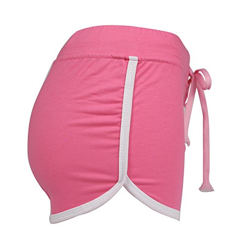 Chen Women Girls Casual Yoga Mini Sports Running Hot Shorts Pants (Us M) Red #TOP3