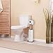 Black Toilet Paper Holder Stand, Bathroom Toilet Tissue Paper Roll Storage Free Standing Tissue Roll Holder Industrial Toilet Paper Dispenser for Farmhouse Washroom