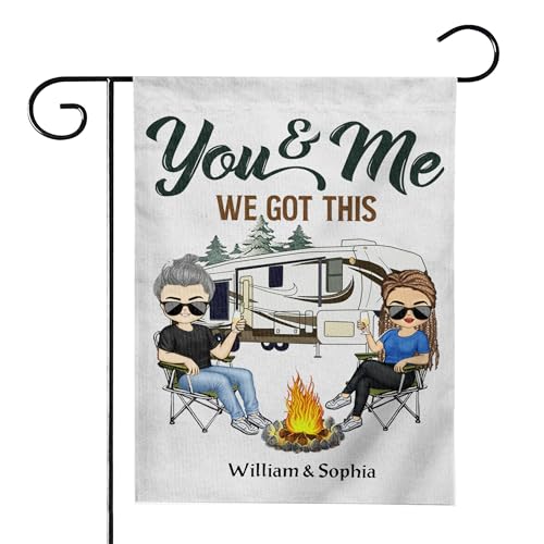 Personalized Making Memories Camping Garden Flag Outdoor Camper Flags for Campsite Double Sides Yard Outdoor Decoration 12x18 Inch, 28x40 Inch Accessories for Campers (Making Memories Flag)