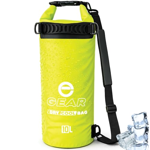 Enthusiast Gear Bolsa Seca Aislada Flotante – 10L / 15L / 25L Roll Top, A Prueba de Fugas, Impermeable, Plegable, con Correa de Hombro Almohadillada - Ideal para Kayak, Pesca, Playa miniatura 1
