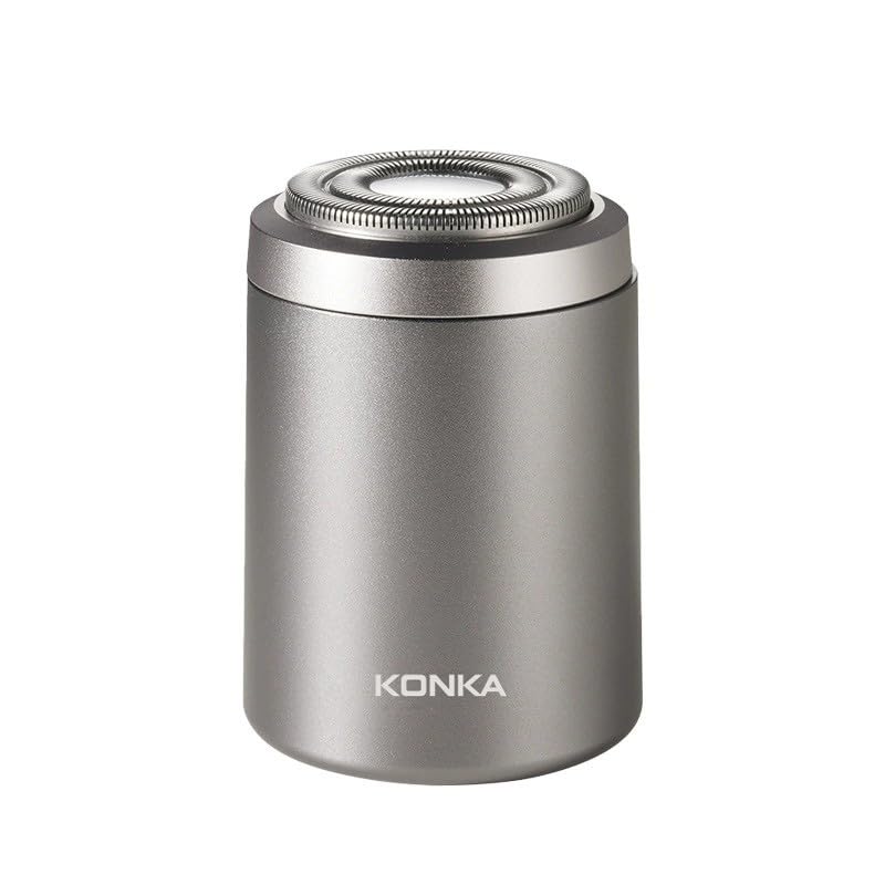 Amazon | KONKA - 超小型 電動 ミニシェーバー 回転式 3枚内刃