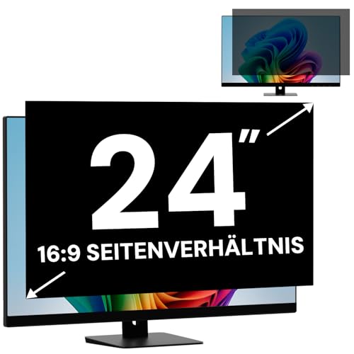 FYJRCY 24 Zoll Computer Bildschirm Blickschutzfolie für 16:9 Breitbild Monitor, Abnehmbarer Computer Monitor Blickschutzfilter und 24 Zoll Anti Blaulichtblock Blendschutzfolie