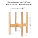 Mkono Plant Stand Mid Century Wood Flower Pot Holder (Plant Pot NOT Included) Modern Potted Stand Indoor Display Rack Rustic Decor, Up to 8 Inch Planter, Natural