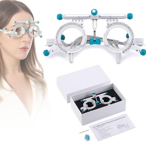 48-80mm Adjustable Trial Lens Frame Optometric Universal Optical Trial Frame, 50g Ultralight Optometry Test Lens Titanium Optical Test Eyepiece