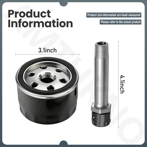 MIU13767B Easy Change Conversion Kit (AM125424 Oil Filter & AM131611 Drain Plug & MIU13767 Adapter Fitting) for John Dee-re Lawn/Garden Tractor E120, E130, E150, E160, E170, E180, X166R, Z335E etc
