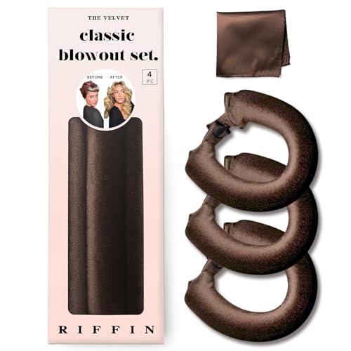 Classic Heatless Curls Overnight Rods - Upgraded Directional Grip Velvet Heatless Hair Curler to Sleep in No Heat Heatless Curling Flexi Rods Foam Hair Rollers for Blowout Look Medium & Long Hair