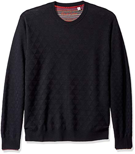 Robert Graham Men's Blackburn Crew Kneck Sweater, Black, Large