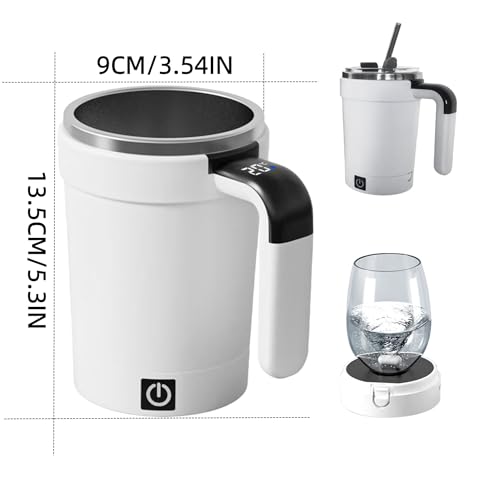 Taza electromagnética auto mezclable NKU 380 ml blanca miniatura 5