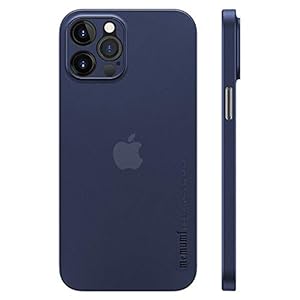 memumi Hoesje voor iPhone 12 Pro (6,1″), Ultradun 0,3 mm, Matte Afwerking [Schokbestendig, Antislip, Antikras] Compatibel met iPhone 12 Pro Max Hoesje – Transparant-Blauw