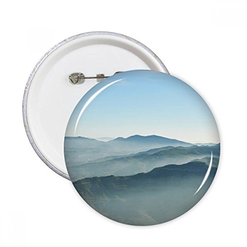 Badge bouton montagnes et nature ciel 5pcs deco pour sac de rando