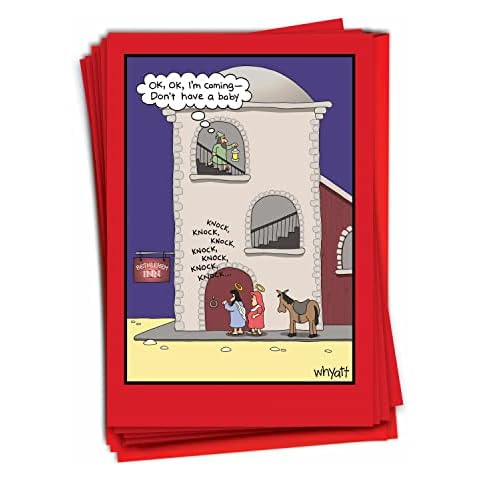 NobleWorks Funny Christmas Greeting Cards Set Cover
