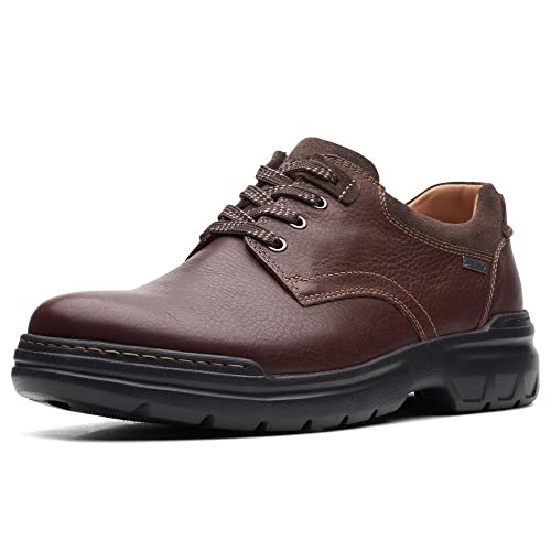 Image of Clarks Men's Rockie2 Logtx Oxford, Mahogany leather, 13 US