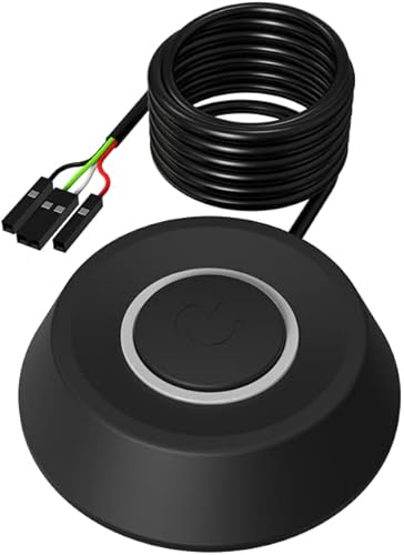Miniatura 5 de DKE Botón de encendido para PC, caja de computadora de escritorio, interruptor de encendido y apagado HDD Push Computer Host Button Suministro de