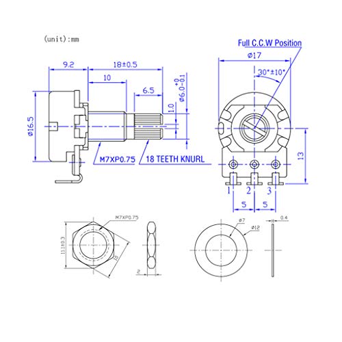 H HILABEE 4pcs Guitare Et Potentiomètre D’amplification, Audio 500K, Boutons De Tonalité Moletés Et Volume De Guitare - Les Beatles, Paul McCartney, John Lennon, RIngo Starr, George Harrison H HILABEE 4pcs Guitare Et Potentiomètre D'amplification, Audio 500K, Boutons De Tonalité Moletés Et Volume De Guitare – Image 7