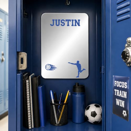Personalized Sports Player Fan Team Club Locker Mirror Magnet – Back to School Decor, Colorful Magnetic Organizer Accessory for Gym, Home, Office & Refrigerator (Handball Male)
