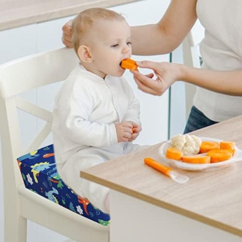 KATEL Booster Seat for Dining Table,Dining Chair Heightening Cushion | Washable Seat Cushion with 2 Adjustable Straps Safety Buckle, Chair Heightening Cushion