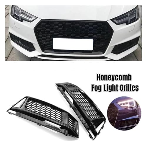 Rejilla de parachoques de coche tipo panal que renueva el diseño frontal de tu Audi A4 B9 S-Line 4