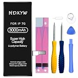 HDXYW Batería para iPhone 7 con 3000mAh de alta capacidad con instrucciones y herramientas de reparación profesionales completas Vida útil extendida / [Garantía de 2 años]