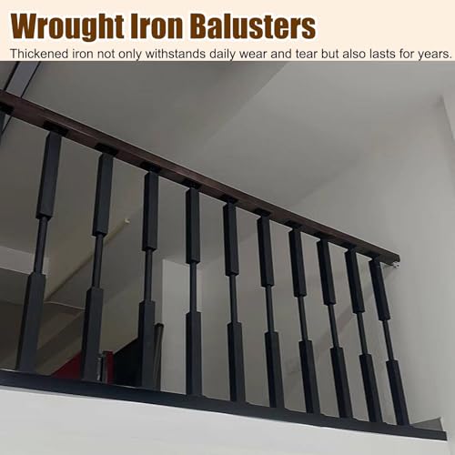 Balaustres de barandilla de escalera interiores negros 30 piezas para decoracion de aticos modernos 4