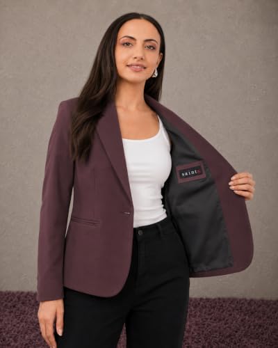 Image of SaintX Women's Premium Formal Blazer | Fully Lined | Regular Fit | 4-Way Stretchable Ultra-Light Fabric | Fashion-Forward | Office /Meetings (WB01)
