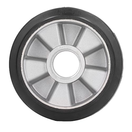 TeamSky Rueda de carga de camiones con orificio de rodamiento 6204, neumáticos de carretilla, neumáticos de repuesto de goma sólida para carretillas elevadoras hidráulicas hechas a mano (180 x 50 mm)