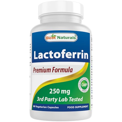 Best Naturals Lactoferrin 250 mg Veggie Capsule Supports Healthy Immune Function - 60 Count (60 Count (Pack of 1))