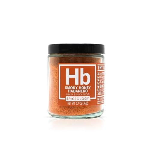 Spiceology - Smoky Honey Habanero - Sweet & Spicy BBQ Rub - Barbequ Ruba, Spices Blends and Seasonings for Smoking or Grilling - Use On: Chicken, Wings, Pork, Steak, Nuts, Butter, Bacon, Burgers, Pineapple, or Meatloaf - 5.7 oz