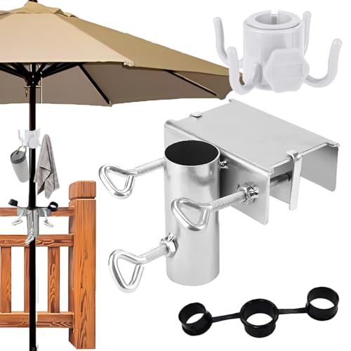 YANXINKE Supporto Ombrellone Balcone, Pied de Parasol Balcon, Morsetto da Giardino per Ombrelloni, Supporto Ombrellone, Supporto per Ombrellone Ringhiera, Clip per Ombrelloni da Esterno