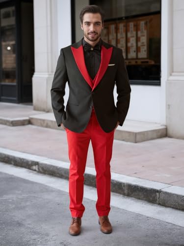Suit Men 3 Piece Formal Slim Fit Mens Suit for Men Wedding Groomsmen Suit Blazer Vest Pant Prom Tuxedo3