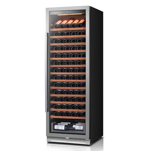 Image of Ca'Lefort 24 Inch Wine Fridge, 166 Bottle Built-In Wine Cooler | 69-Inch Tall Wine Cellar, Quiet Inverter Compressor, 40-65F Temperature Control, Display Shelf, Glide-Out Shelves & Drawer