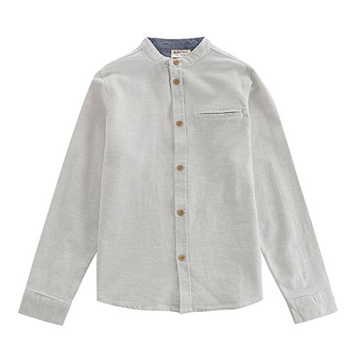 トップス moon STRIPE BAND COLLAR LONG SHIRT トップス moon STRIPE BAND COLLAR LONG SHIRT Vince Women's