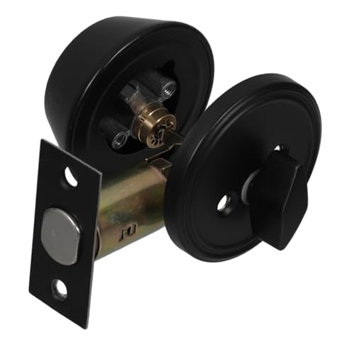 DOITOOL Locking Auxiliary Lock for Interior Doors Deadbolt Lock Single Cylinder Hidden Screw Design Suitable for Door Thickness Contemporary Entry Deadbolt for Home and Business Use