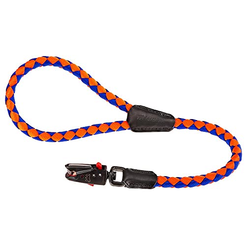 Ferplast Guinzaglio per Cani Guinzaglio Corto per Cani in Nylon Intrecciato TWIST MATIC GM18/60, con Moschettone Magnetico Automatico