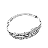 LYGBAOFUL Pulseras 925 Plata Pluma Pulsera Hip Hop Retro Viento Frío Luz Joyería de Lujo (Gem Color : VBS4435)