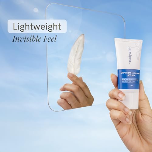 Be Bodywise Ultra Light Sunscreen SPF 50 PA+++ for Oily, Dry, Acne-prone Skin | Broad Spectrum Protection & Blue Light Protection | No White Cast |... - Image 3