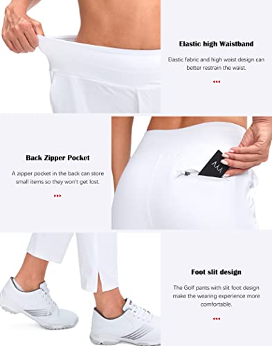 Image of YYV Women's Golf Pants High Waist Stretch Ankle Pants with Pockets