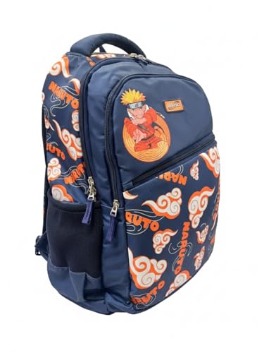 Image of STRIDERS Naruto School Bag for Kids Spacious Durable Rolling Backpack with Padded Comfortable Straps & Fun Design Perfect for School Travel & Play (18 Inch)