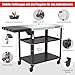 PARGRILL Grillwagen beweglicher Servierwagen mit 3 Ebenen, klappbarem Beistelltisch und 360° schwenkbaren Rollen mit Bremse – Multifunktionaler Edelstahl Outdoor Grilltisch für BBQ und Garten